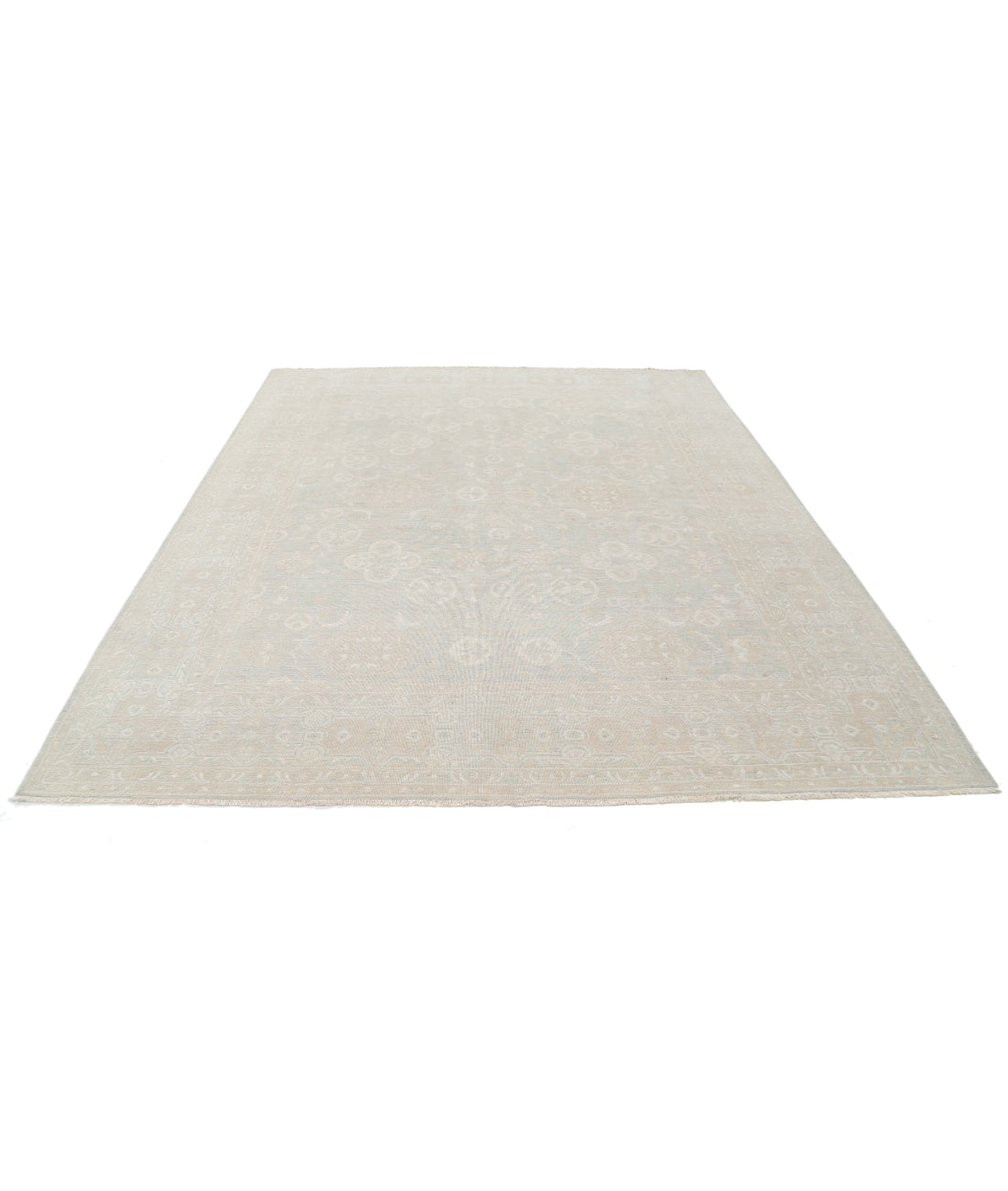 Hand Knotted Fine Serenity Wool Rug - 8'4'' x 9'11'' 8' 4" X 9' 11" (254 X 302) / Green / Taupe