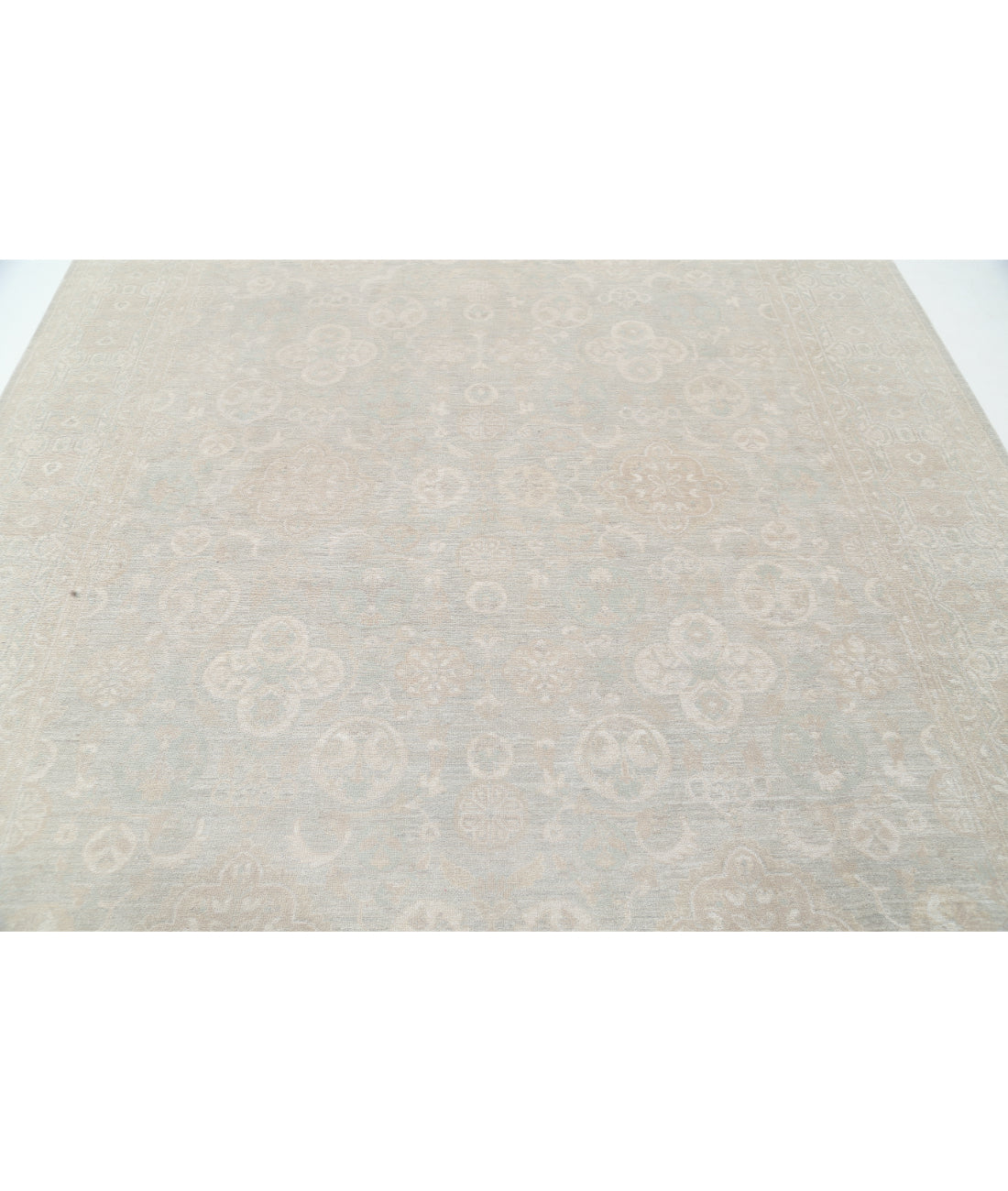 Hand Knotted Fine Serenity Wool Rug - 8'4'' x 9'11'' 8' 4" X 9' 11" (254 X 302) / Green / Taupe