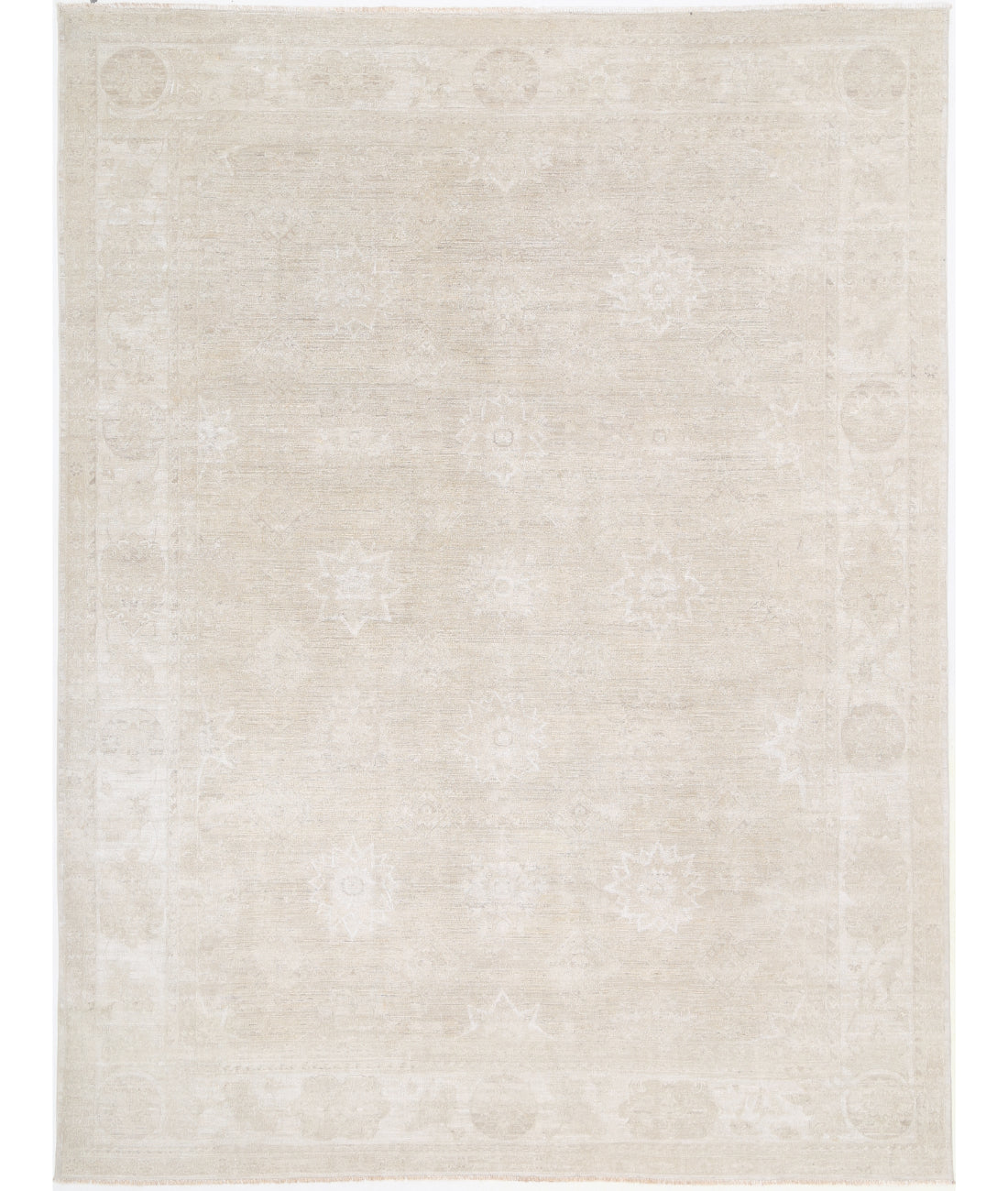 Hand Knotted Fine Serenity Wool Rug - 9&#39;0&#39;&#39; x 11&#39;11&#39;&#39; 9&#39; 0&quot; X 11&#39; 11&quot; (274 X 363) / Taupe / Ivory