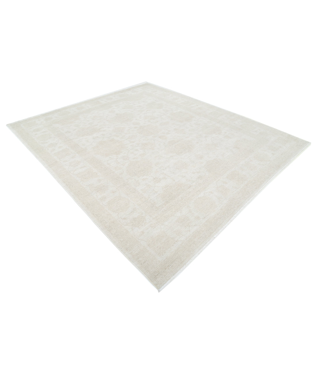 Hand Knotted Fine Serenity Wool Rug - 8'3'' x 9'7'' 8' 3" X 9' 7" (251 X 292) / Ivory / Ivory