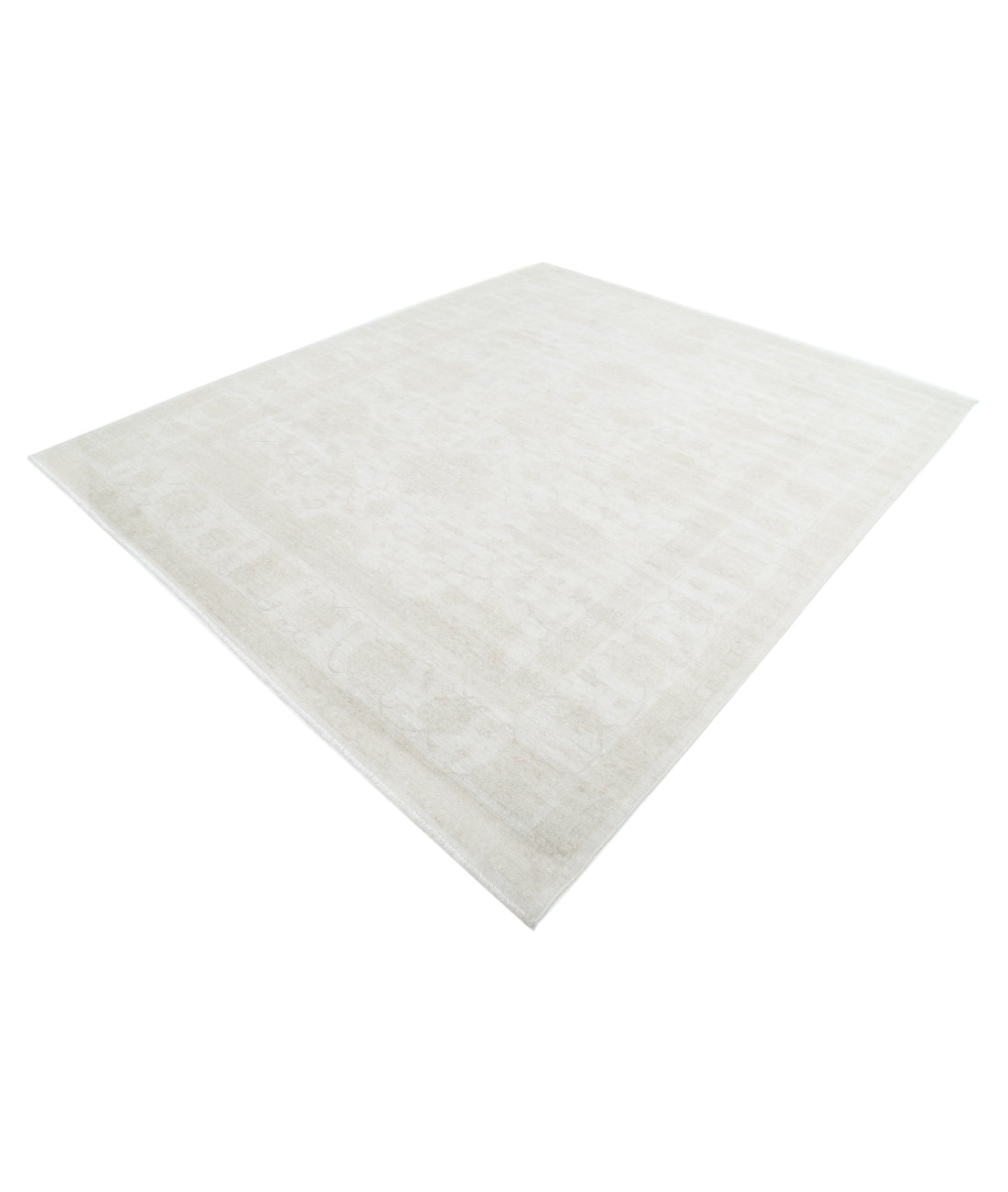 Hand Knotted Fine Serenity Wool Rug - 8'3'' x 9'7'' 8' 3" X 9' 7" (251 X 292) / Ivory / Ivory