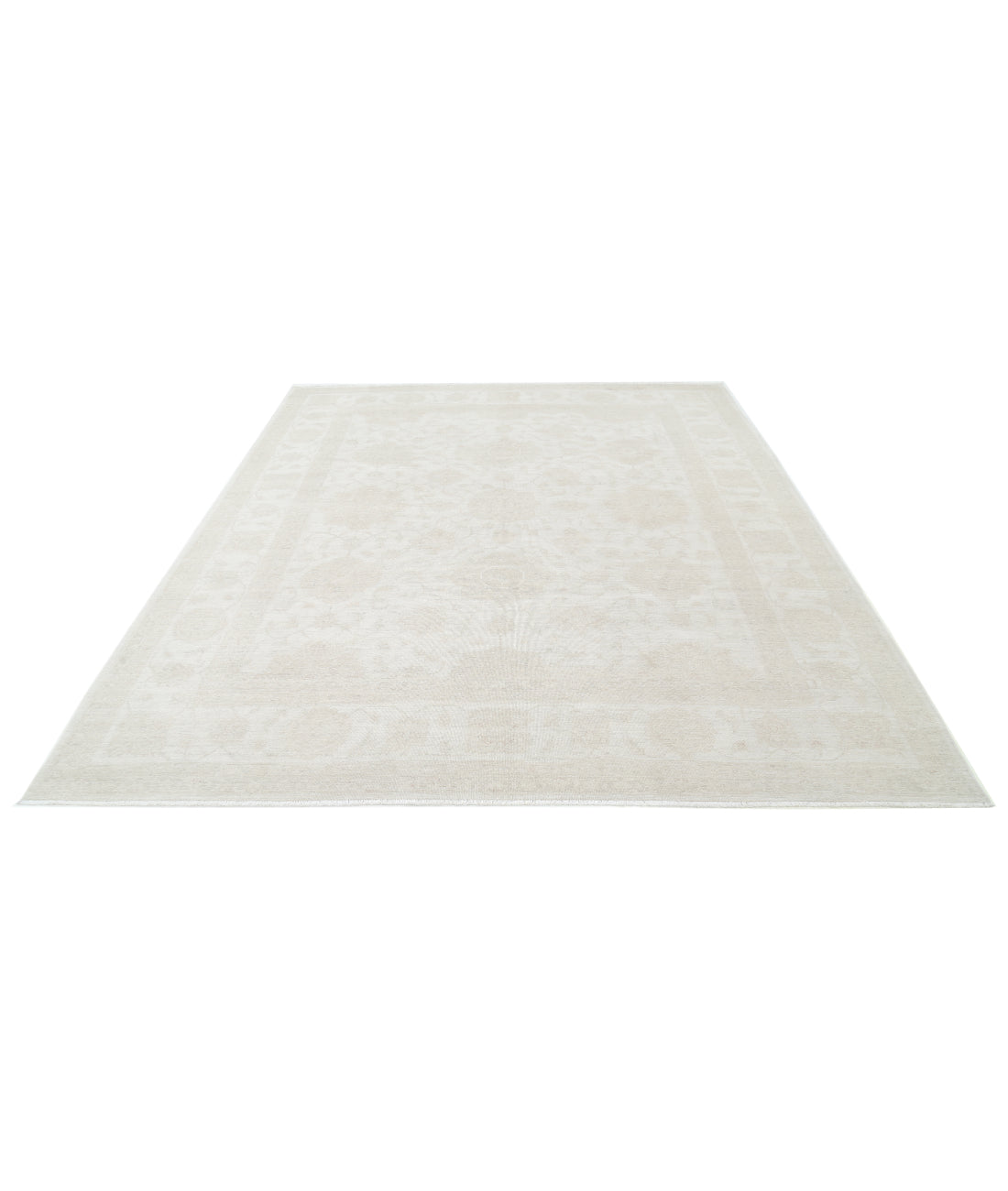 Hand Knotted Fine Serenity Wool Rug - 8'3'' x 9'7'' 8' 3" X 9' 7" (251 X 292) / Ivory / Ivory