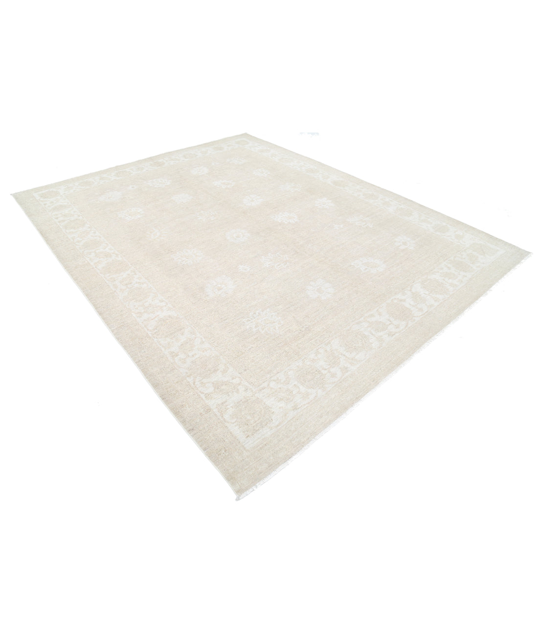 Hand Knotted Fine Serenity Wool Rug - 8'2'' x 9'10'' 8' 2" X 9' 10" (249 X 300) / Taupe / Ivory