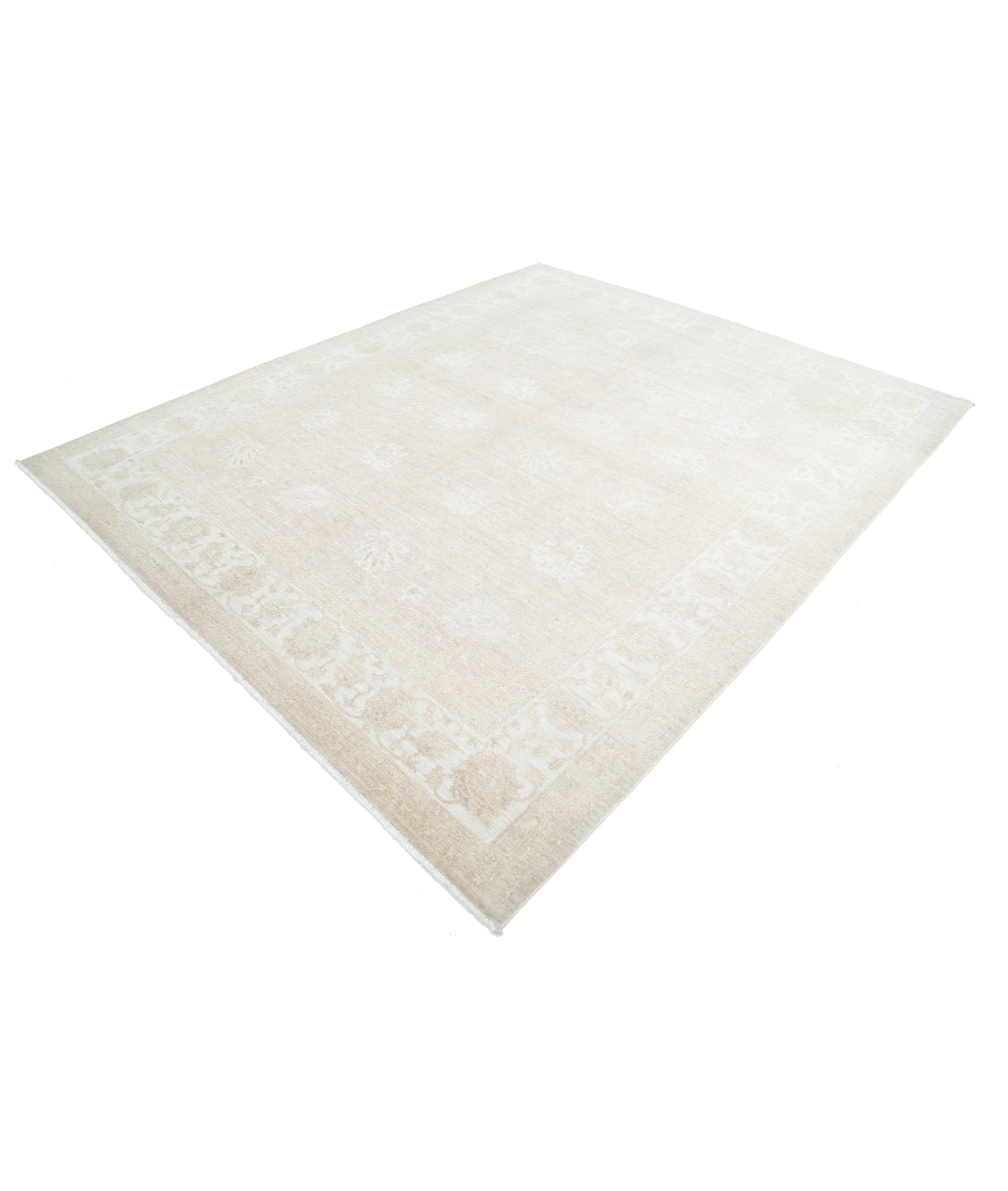 Hand Knotted Fine Serenity Wool Rug - 8'2'' x 9'10'' 8' 2" X 9' 10" (249 X 300) / Taupe / Ivory