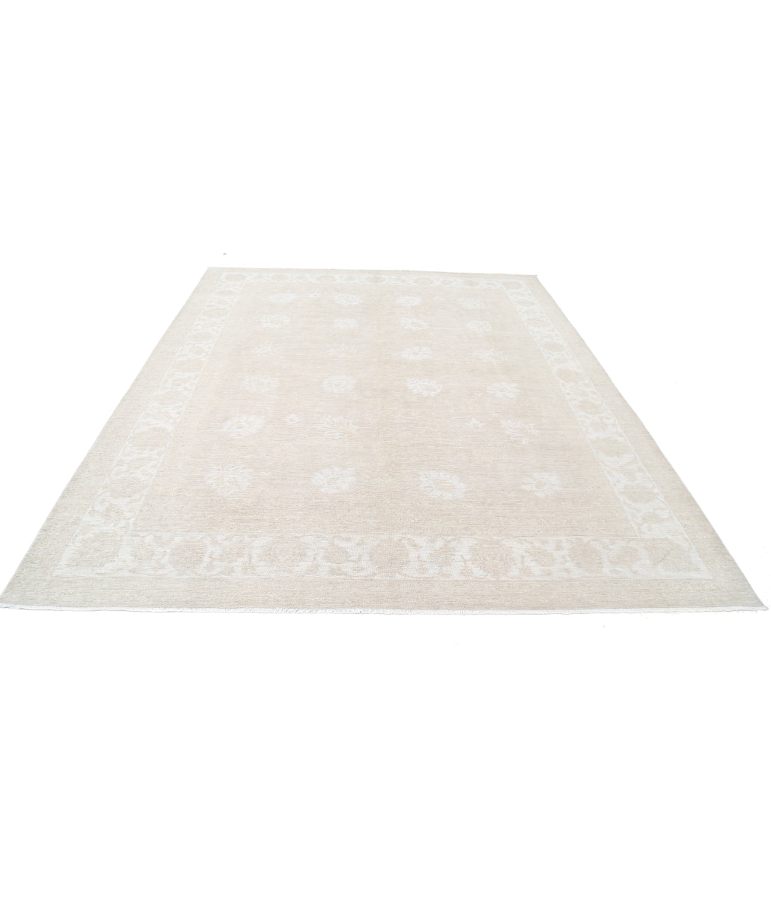 Hand Knotted Fine Serenity Wool Rug - 8'2'' x 9'10'' 8' 2" X 9' 10" (249 X 300) / Taupe / Ivory