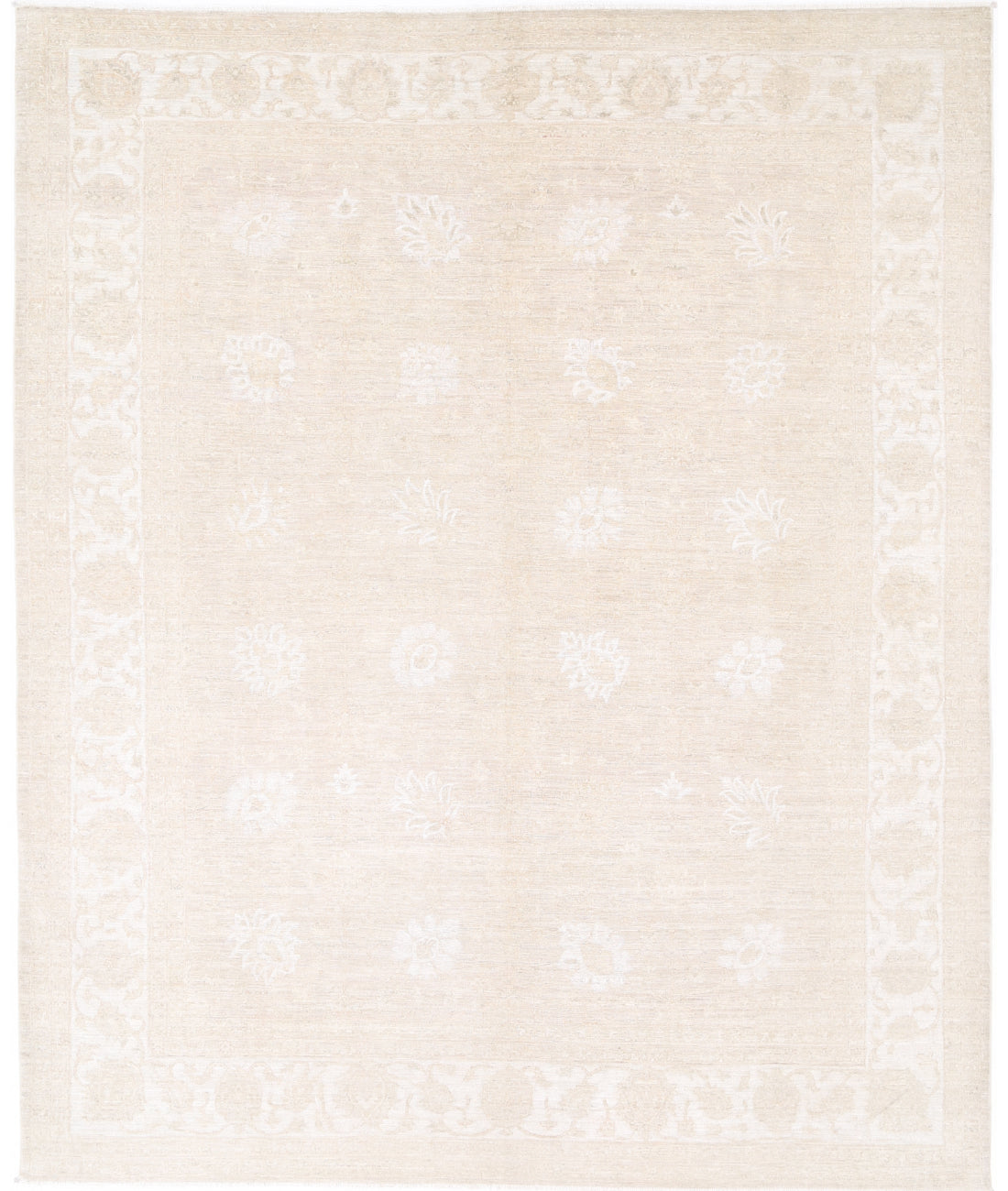 Hand Knotted Fine Serenity Wool Rug - 8&#39;2&#39;&#39; x 9&#39;10&#39;&#39; 8&#39; 2&quot; X 9&#39; 10&quot; (249 X 300) / Taupe / Ivory