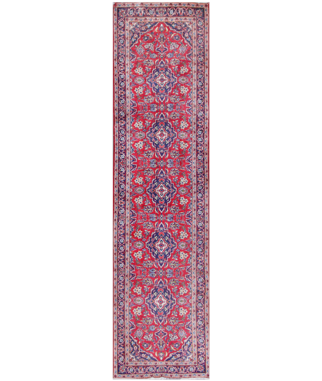 Hand Knotted Hamadan Wool Rug  - 3' 8" X 9' 11"