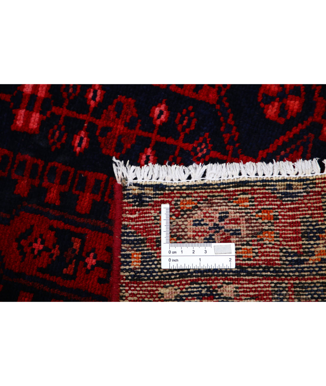 Hand Knotted Oriental Hamadan Wool Rug - 3'4'' x 10'0''