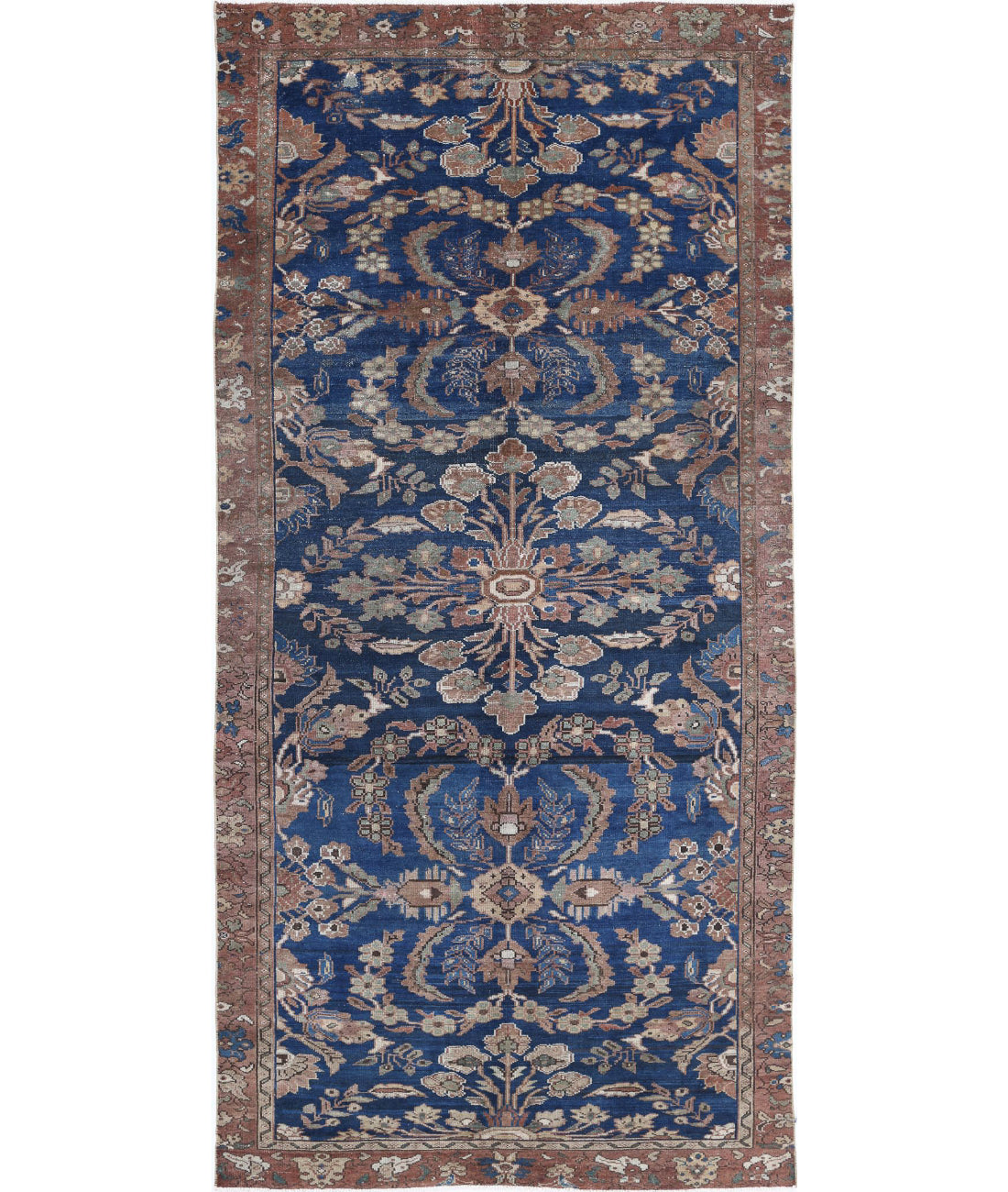 Hand Knotted Vintage Wool Rug - 4'6'' x 10'1''