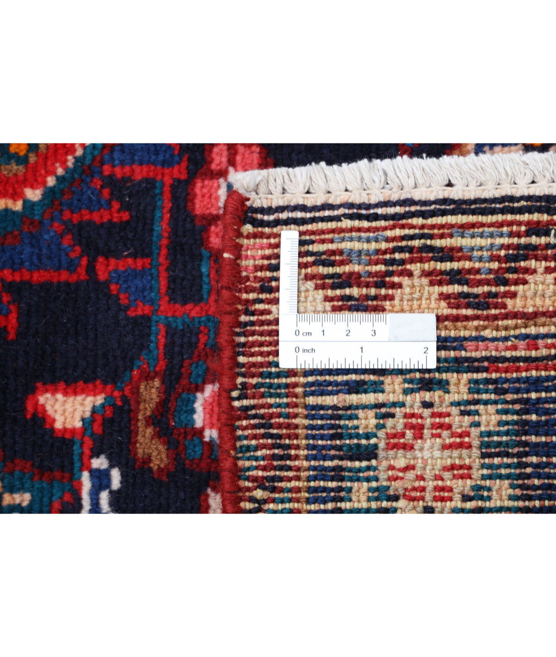 Hand Knotted Persian Hamadan Wool Rug - 5'5'' x 9'10'' 5'5'' x 9'10'' (163 X 295) / Black / Blue