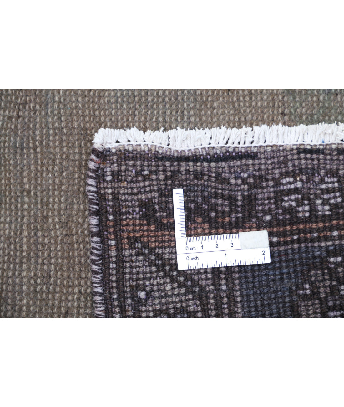 Hand Knotted Transitional Overdye Hamadan Wool Rug - 6'8'' x 9'5'' 6'8'' x 9'5'' (200 X 283) / Brown / Charcoal