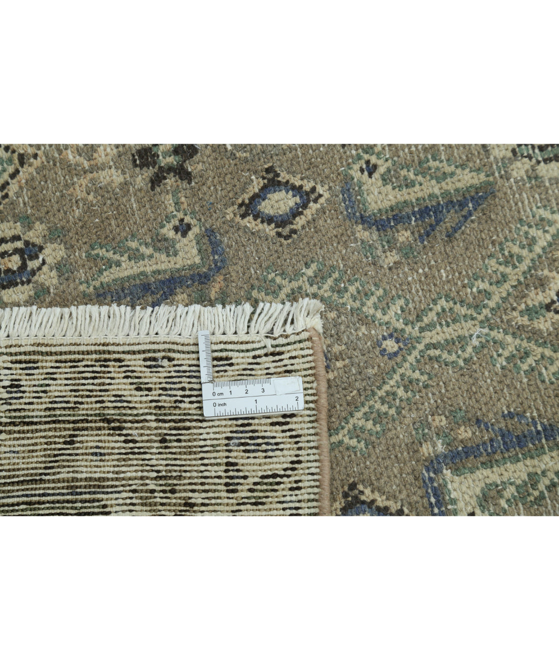 Hand Knotted Vintage Wool Rug - 3'8'' x 13'10''