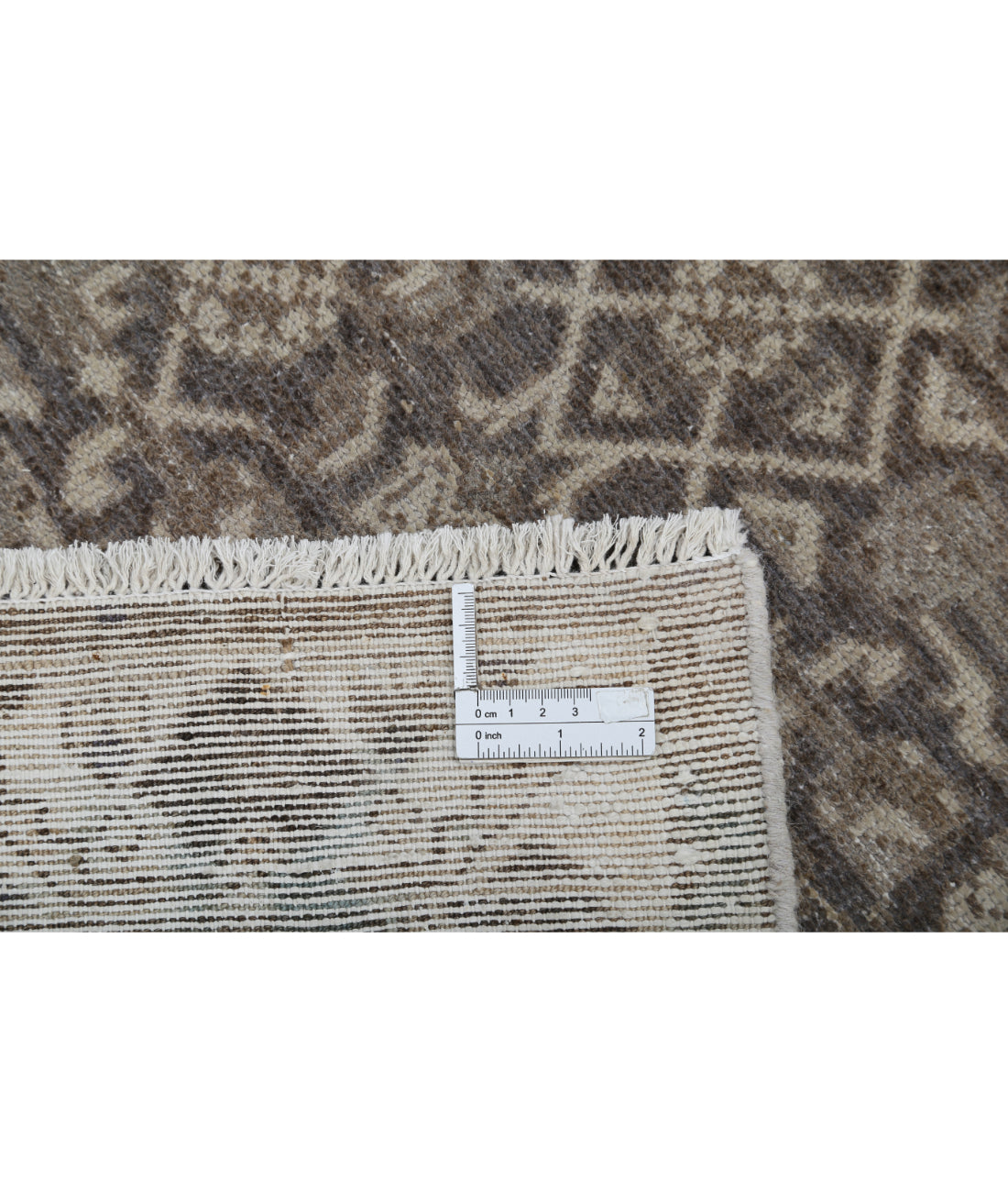 Hand Knotted Vintage Wool Rug - 3'3'' x 9'3''