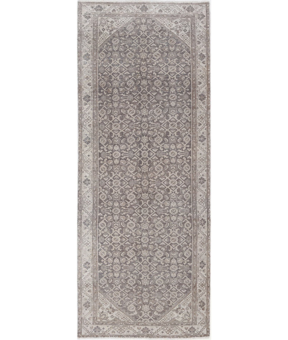 Hand Knotted Vintage Wool Rug - 3'3'' x 9'3''
