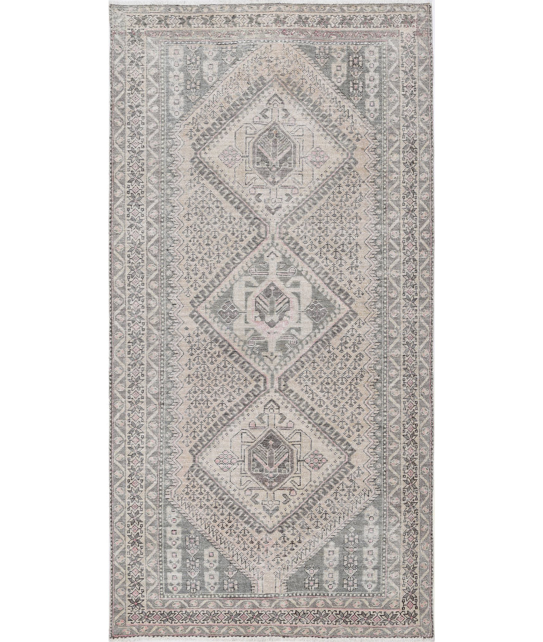 Hand Knotted Vintage Wool Rug - 4&#39;10&#39;&#39; x 9&#39;9&#39;&#39;