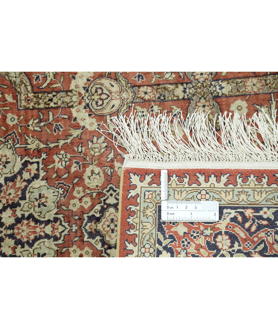 Hand Knotted Masterpiece Hereke Fine Silk & Gold Rug - 2'7'' x 3'11''