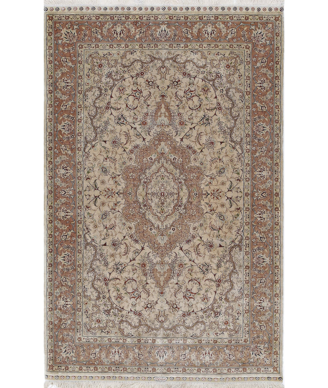 Hand Knotted Masterpiece Hereke Fine Silk Rug - 2'7'' x 4'0''