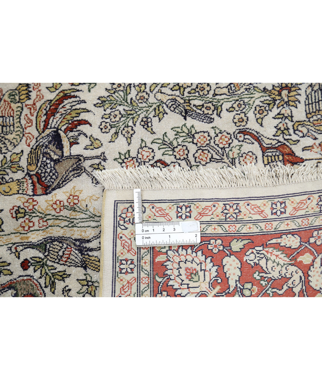 Hand Knotted Masterpiece Hereke Fine Silk Rug - 2'7'' x 3'11''