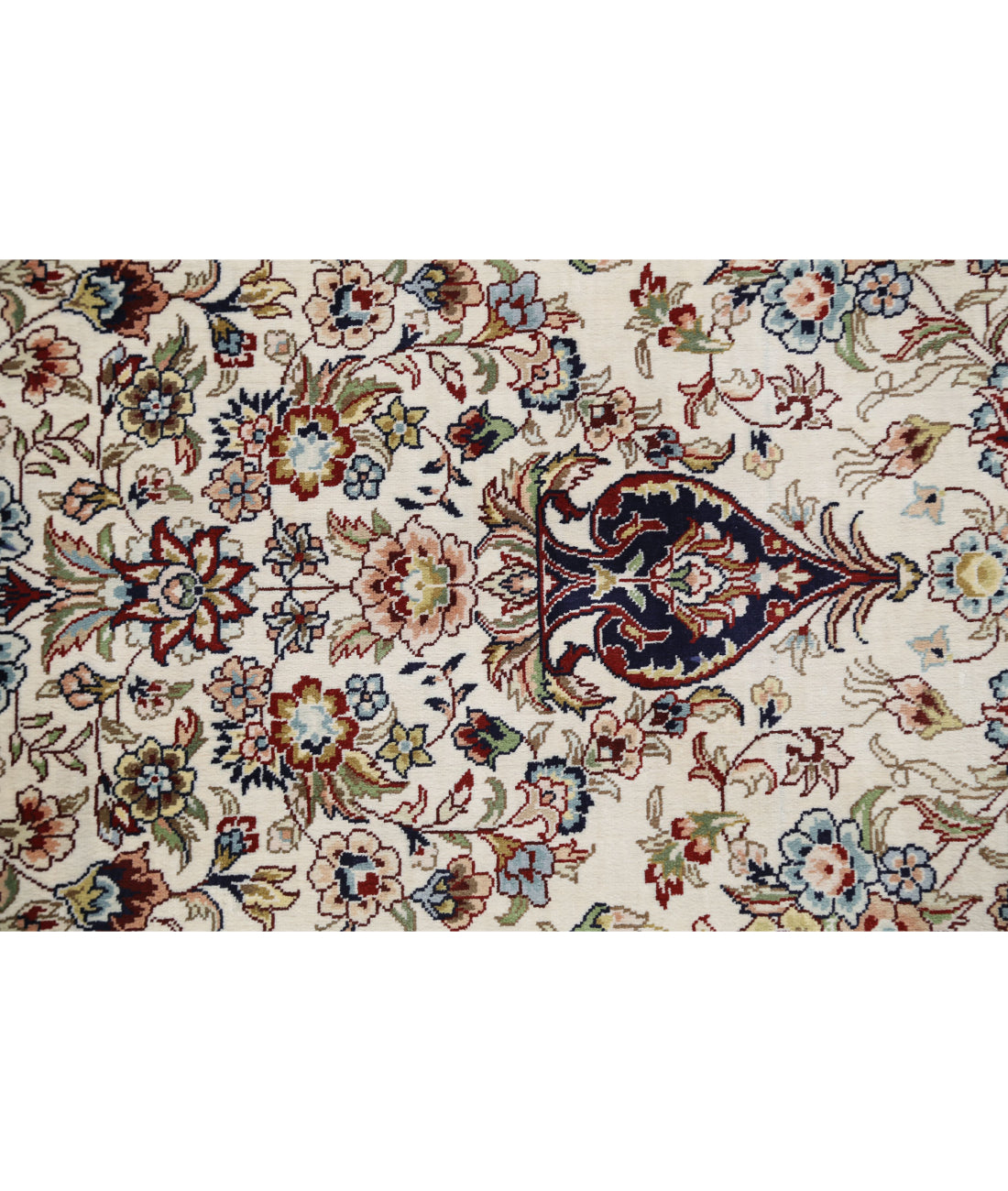 Hand Knotted Masterpiece Hereke Fine Silk Rug - 2'7'' x 4'0'' 2'7'' x 4'0'' (78 X 120) / Ivory / Red