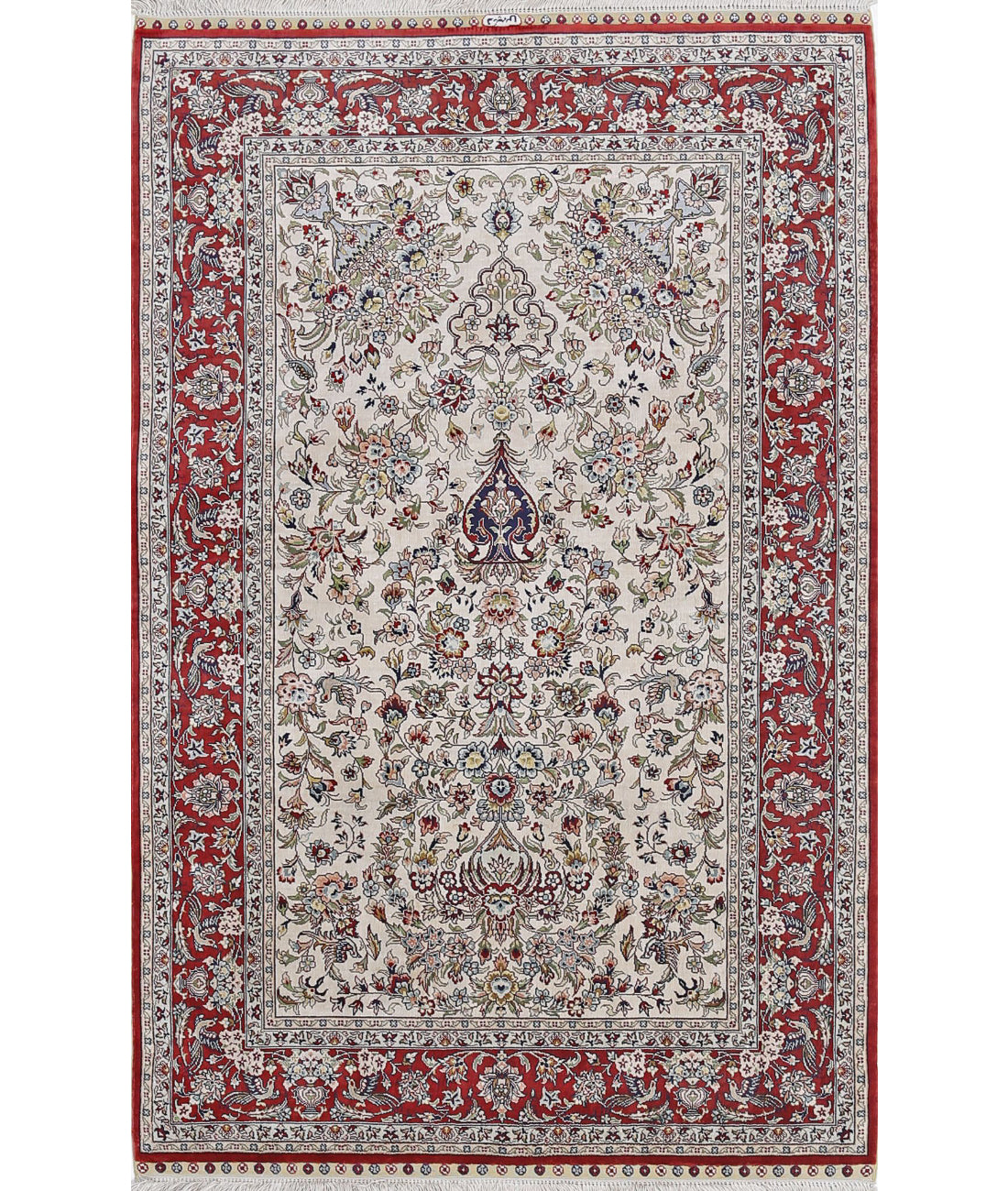 Hand Knotted Masterpiece Hereke Fine Silk Rug - 2'7'' x 4'0''