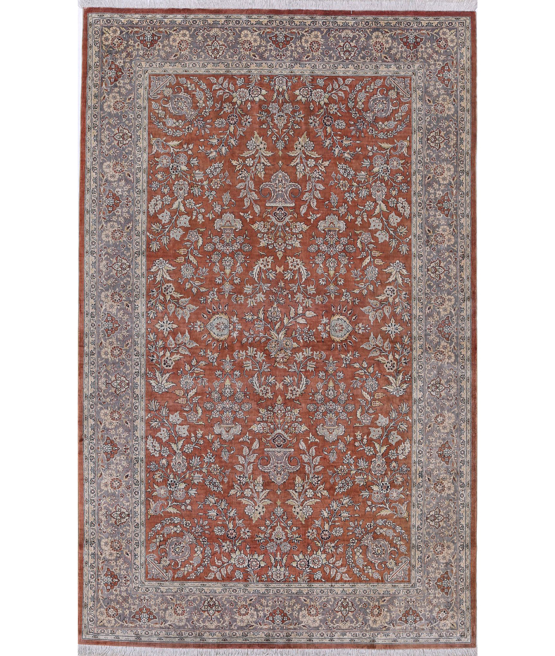 Hand Knotted Masterpiece Hereke Fine Silk Rug - 3'0'' x 4'11''