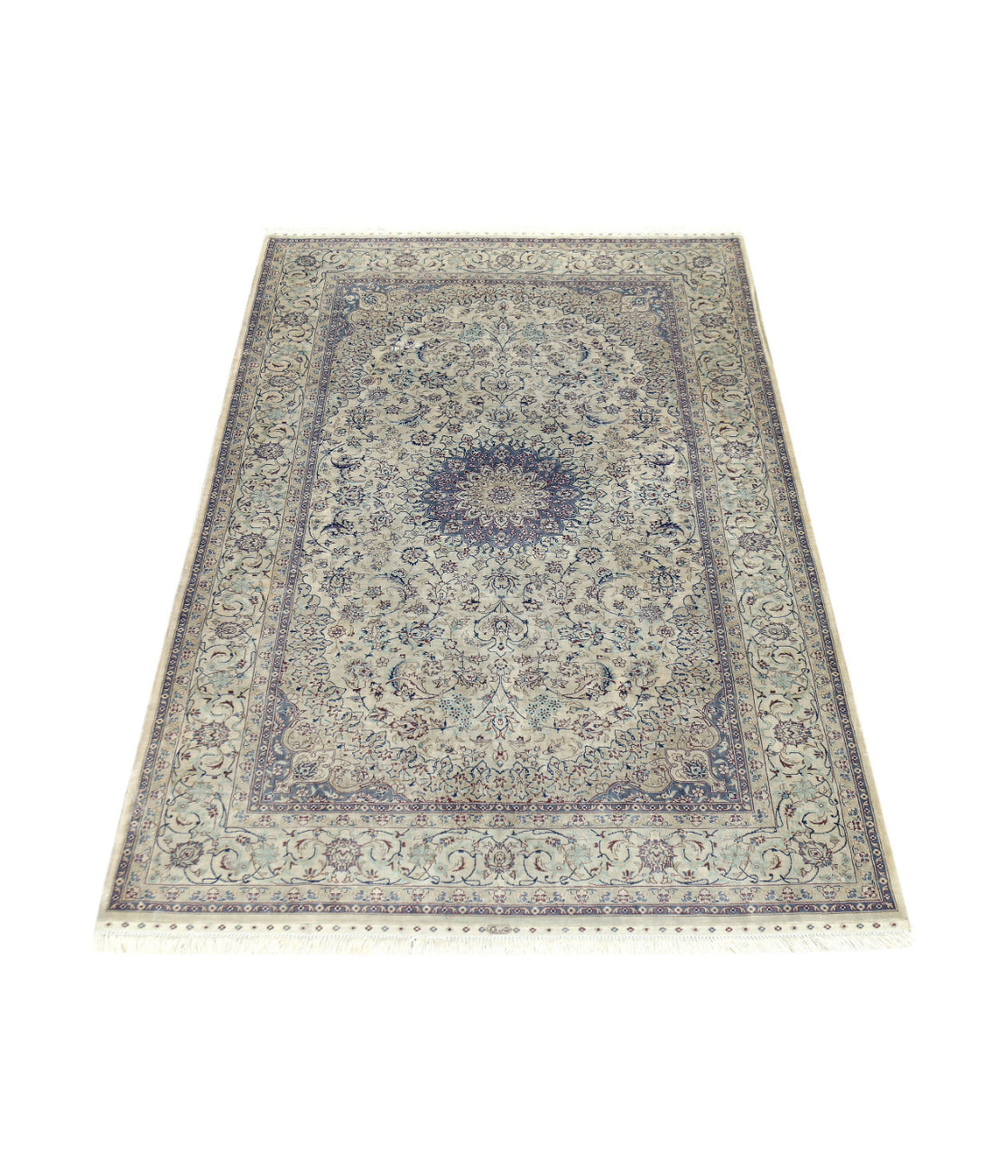 Hand Knotted Masterpiece Hereke Fine Silk Rug - 3'0'' x 5'0'' 3'0'' x 5'0'' (90 X 150) / Beige / Beige