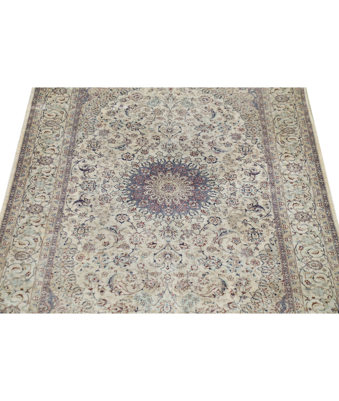 Hand Knotted Masterpiece Hereke Fine Silk Rug - 3'0'' x 5'0'' 3'0'' x 5'0'' (90 X 150) / Beige / Beige