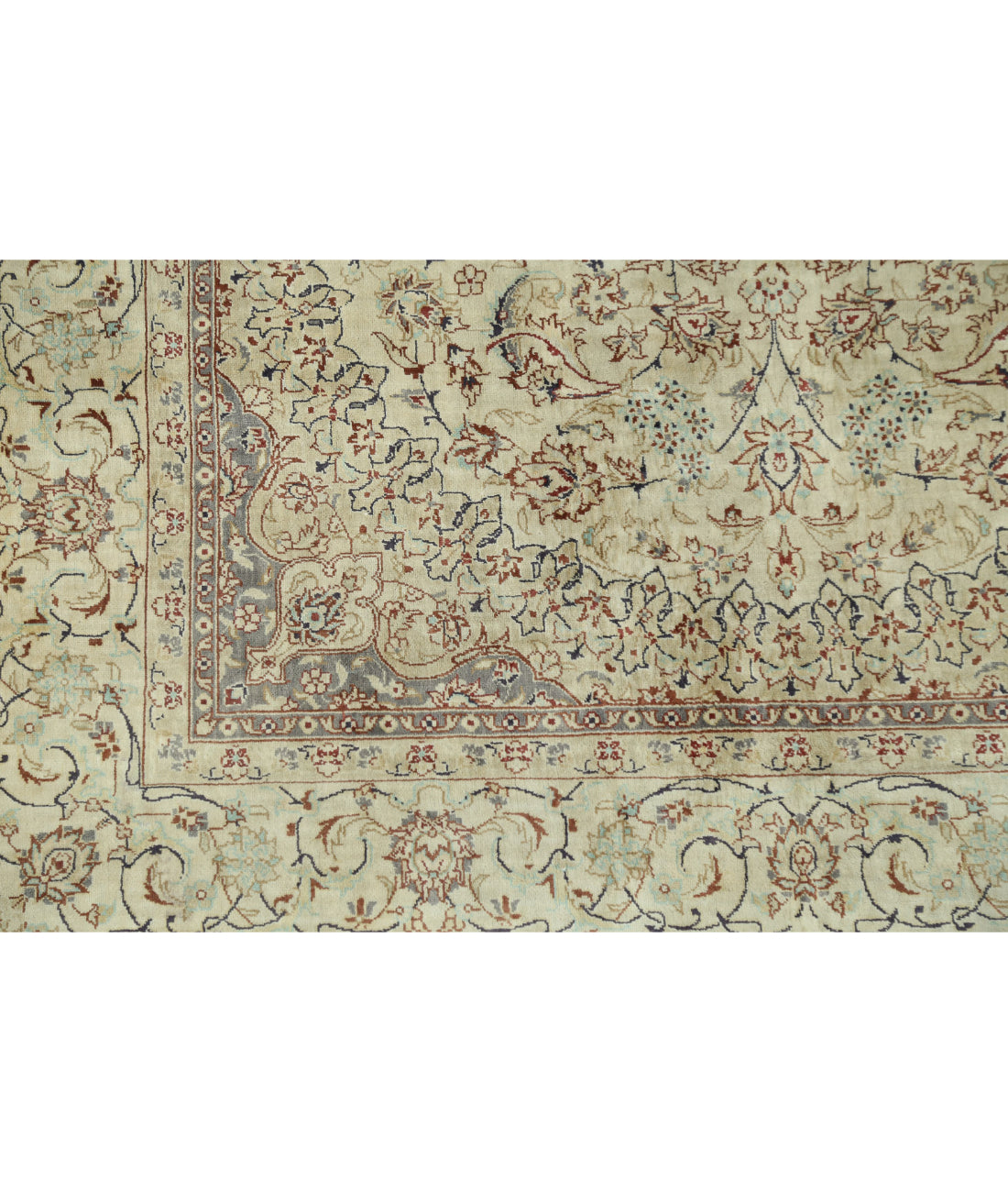 Hand Knotted Masterpiece Hereke Fine Silk Rug - 3'0'' x 5'0'' 3'0'' x 5'0'' (90 X 150) / Beige / Beige