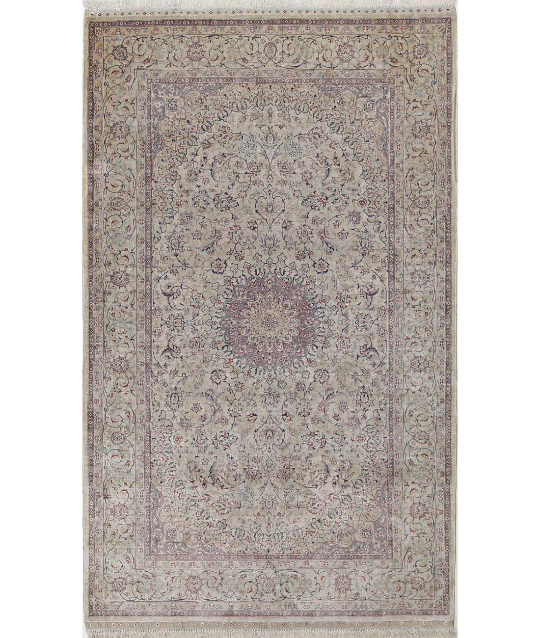 Hand Knotted Masterpiece Hereke Fine Silk Rug - 3'0'' x 5'0''