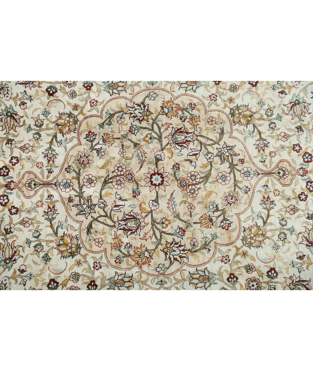 Hand Knotted Masterpiece Hereke Fine Silk Rug - 6'0'' x 9'0''