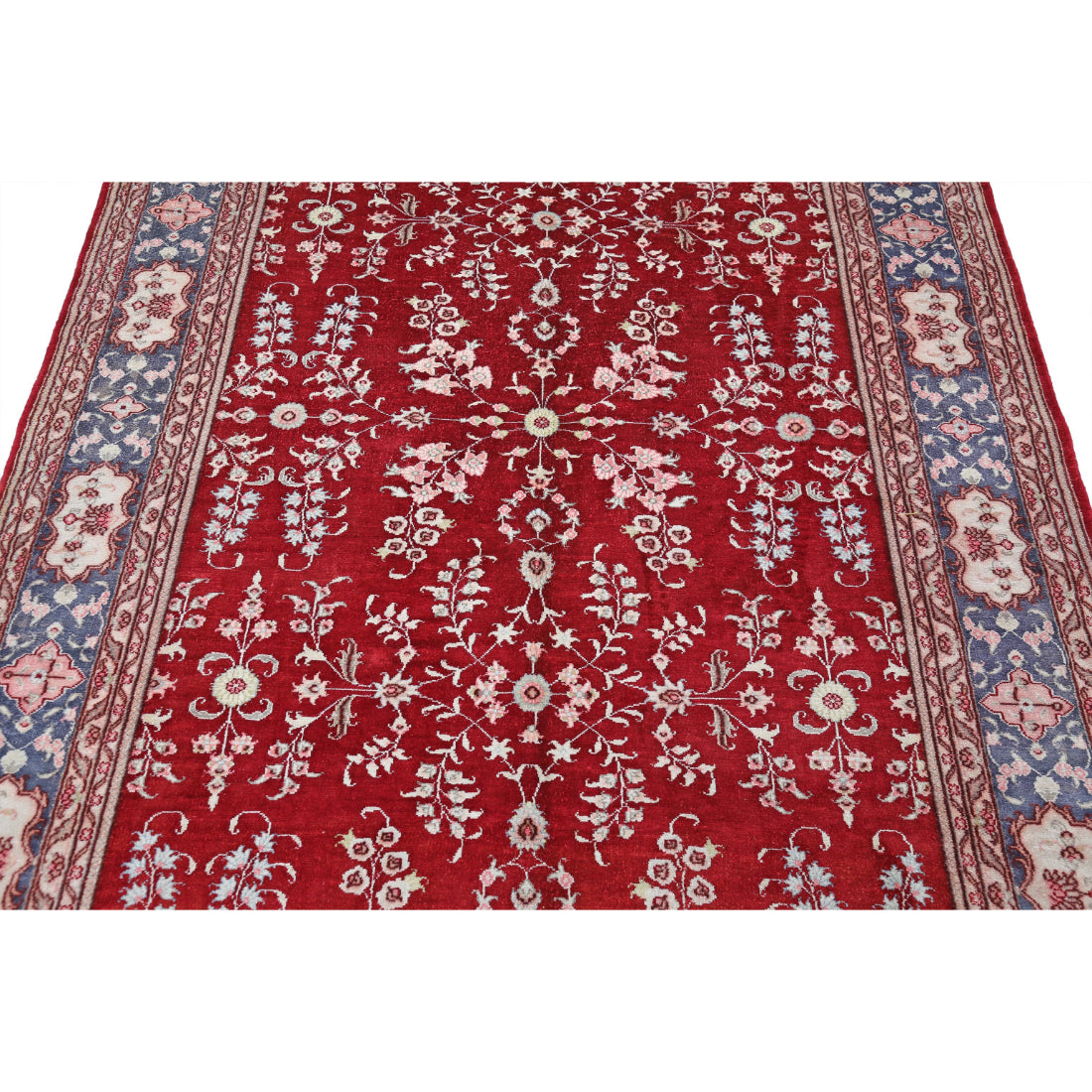 Alfombra de seda tradicional Hereke Art anudada a mano - 5'0'' x 7'9''