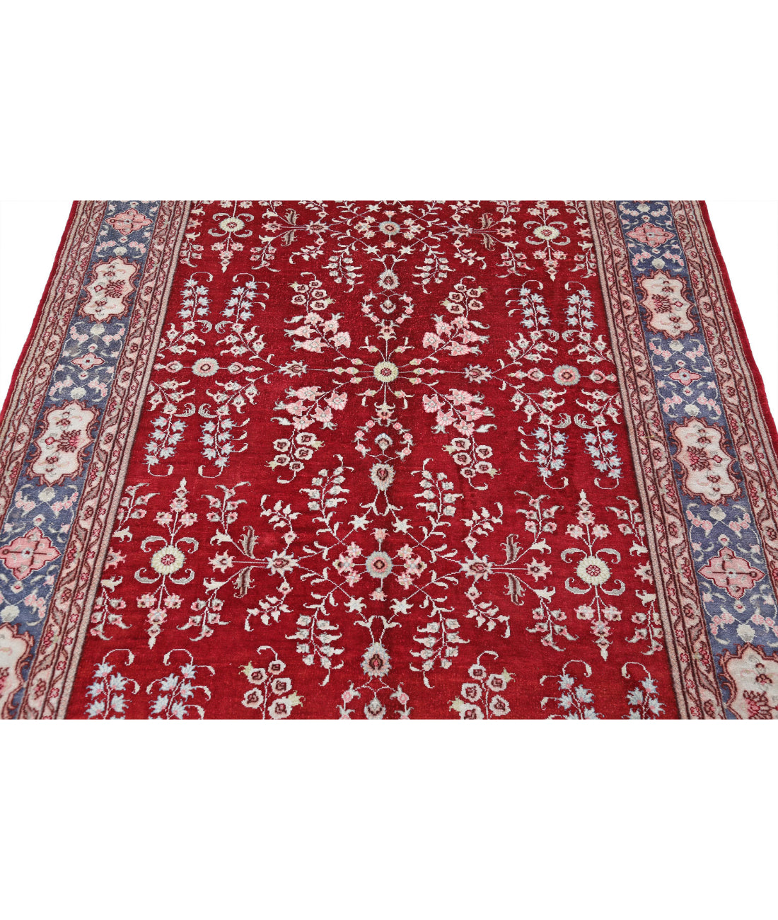 Alfombra de seda tradicional Hereke Art anudada a mano - 5'0'' x 7'9''