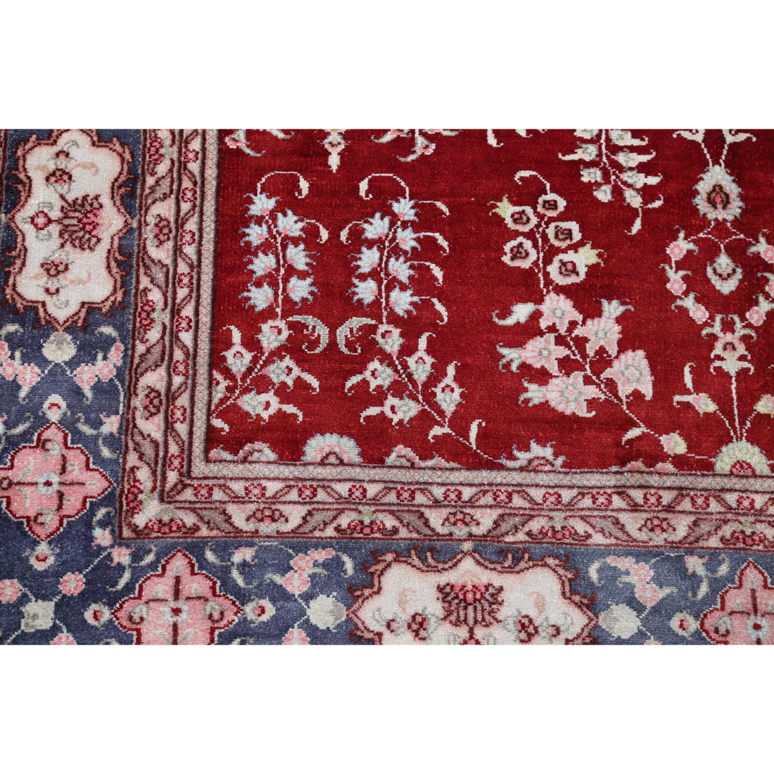 Alfombra de seda tradicional Hereke Art anudada a mano - 5'0'' x 7'9''