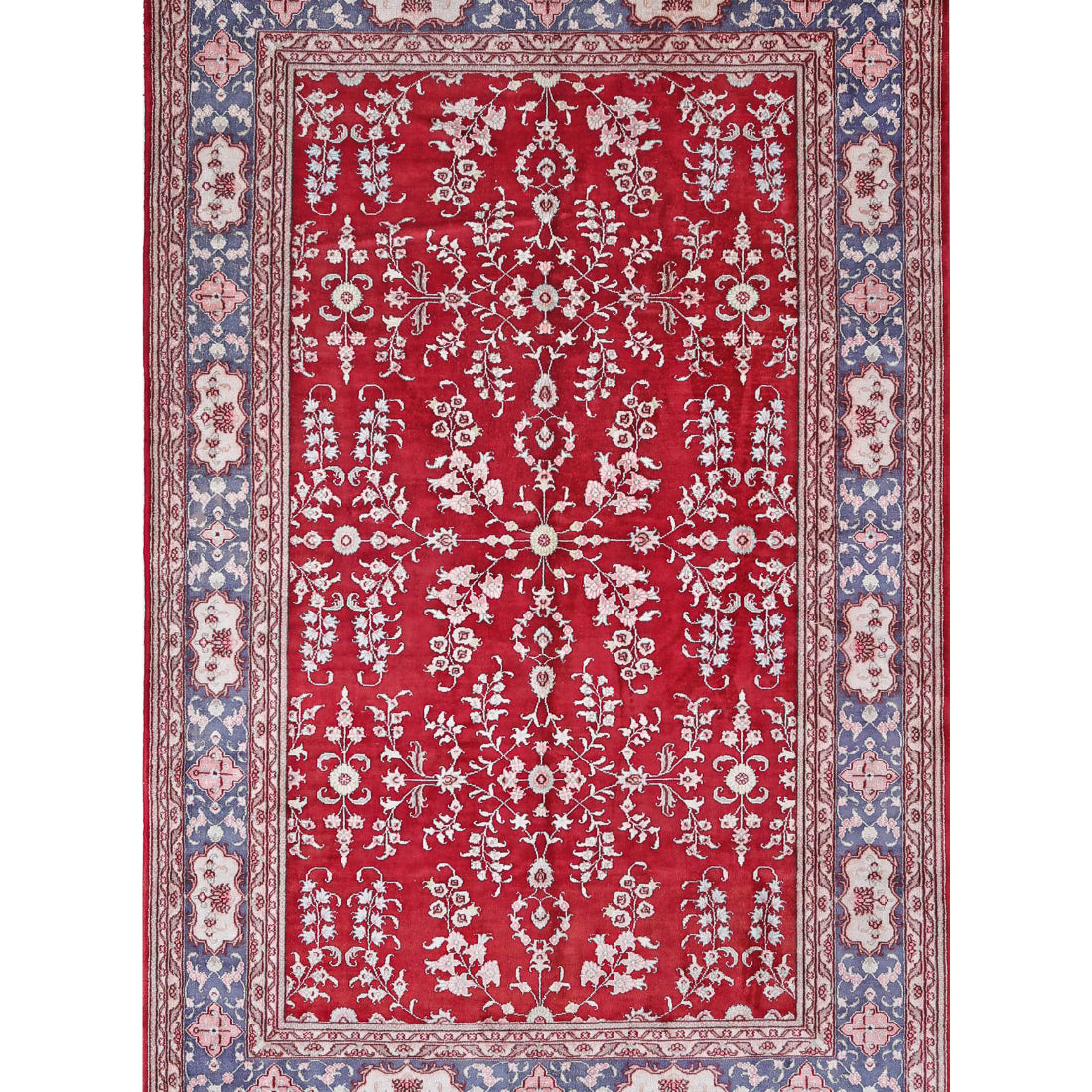Alfombra de seda tradicional Hereke Art anudada a mano - 5'0'' x 7'9''