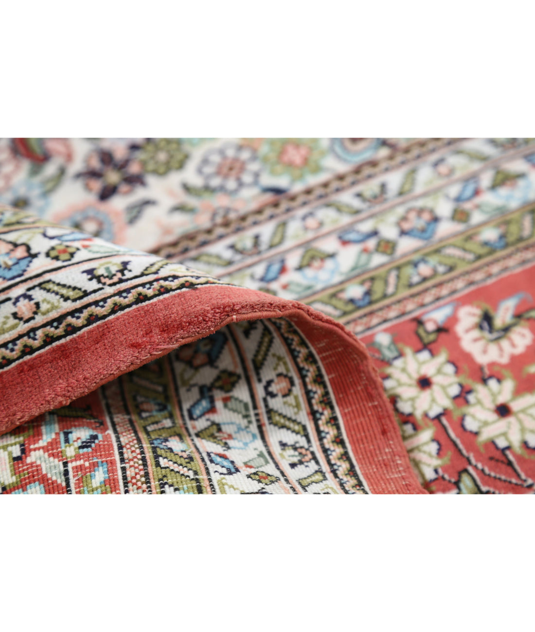 Hand Knotted Masterpiece Hereke Silk Rug - 6'1'' x 7'11''