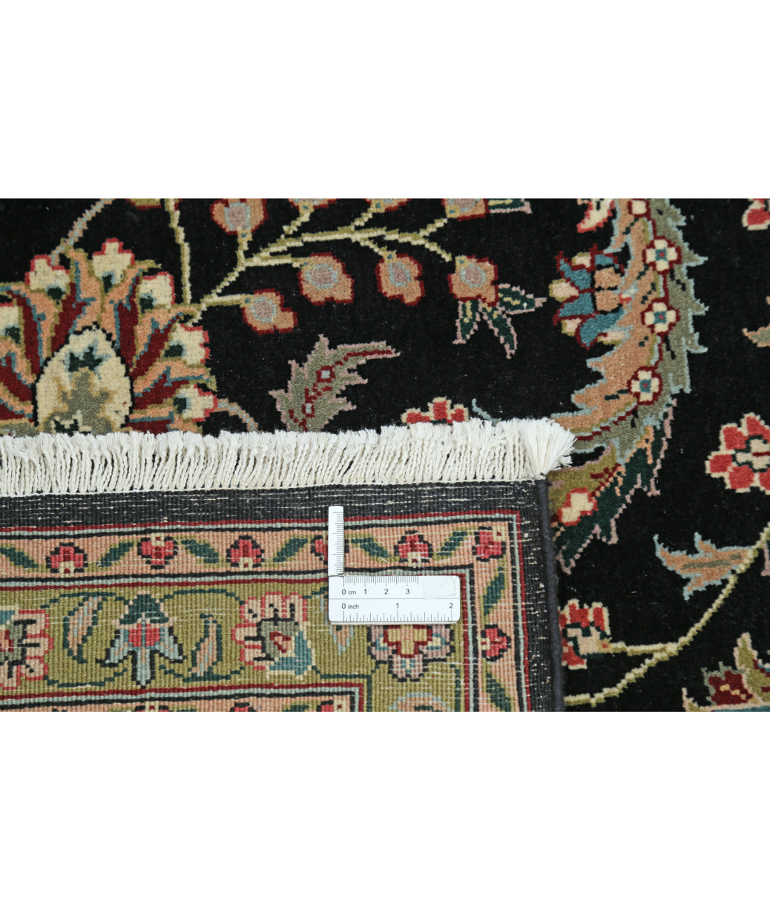 Hand Knotted Heritage Fine Persian Style Wool Rug - 9'0'' x 12'0'' 9' 0" X 12' 0" (274 X 366) / Black / Ivory