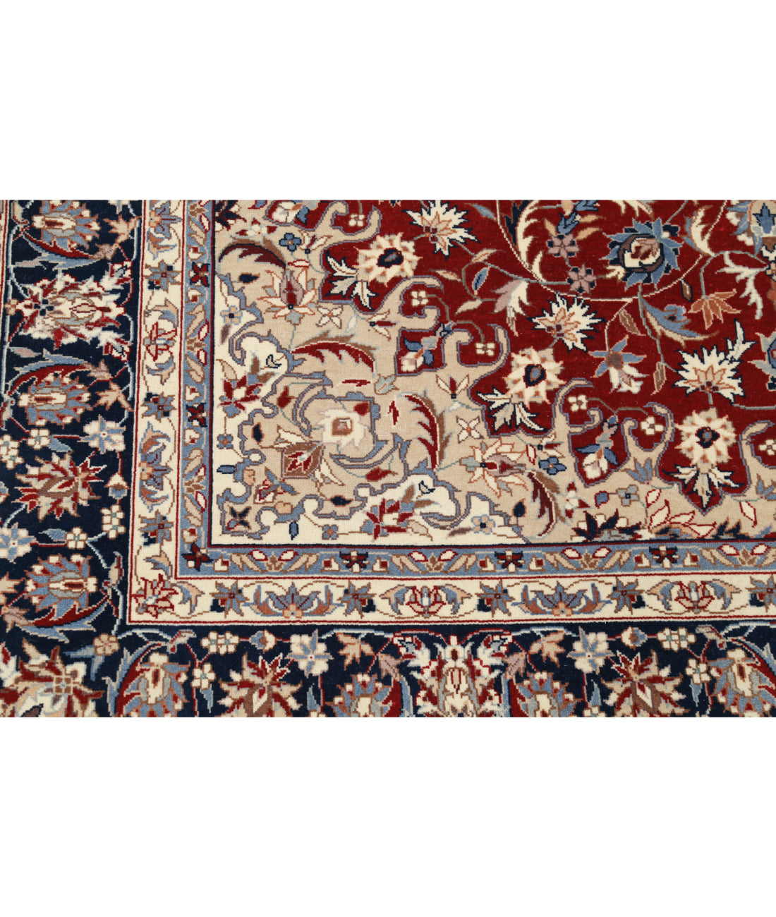 Hand Knotted Heritage Fine Persian Style Wool Rug - 6'6'' x 9'10'' 6' 6" X 9' 10" (198 X 300) / Red / Blue