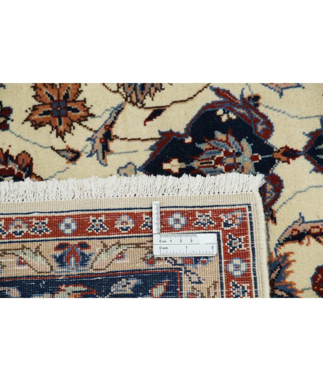Hand Knotted Heritage Fine Persian Style Wool Rug - 4'11'' x 7'10'' 4' 11" X 7' 10" (150 X 239) / Ivory / Blue