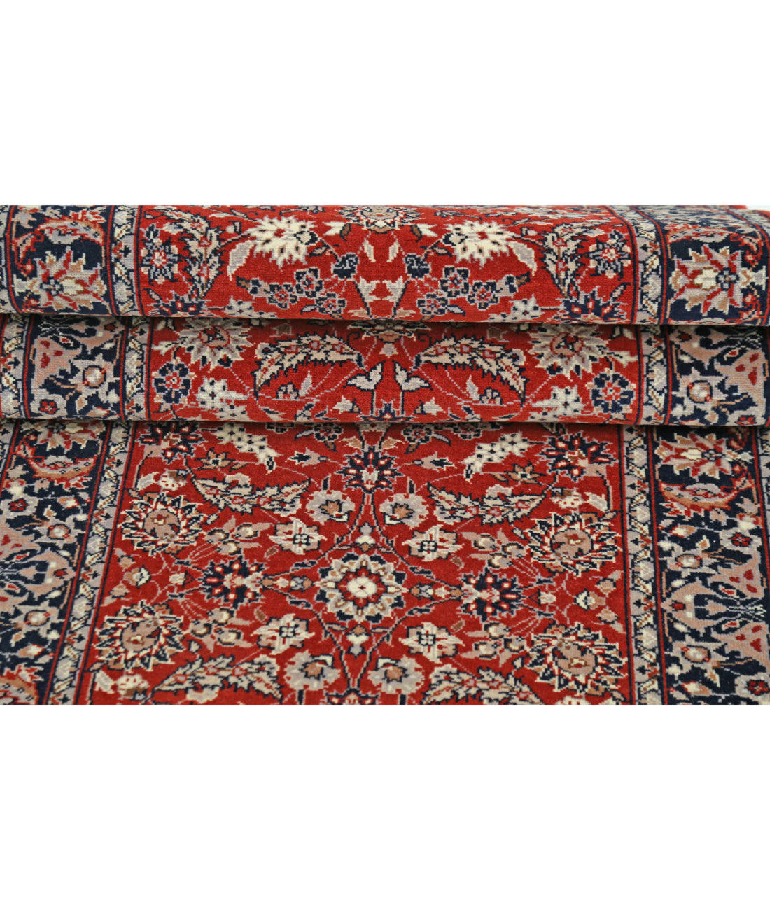 Hand Knotted Heritage Fine Persian Style Wool Rug - 2'6'' x 12'0'' 2' 6" X 12' 0" (76 X 366) / Red / Ivory