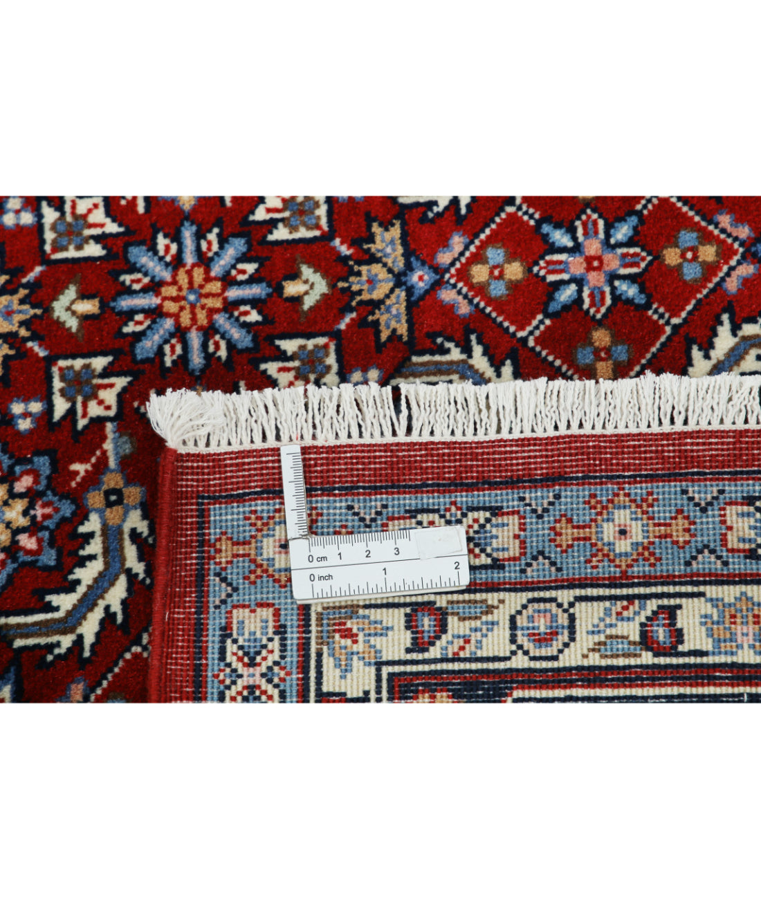 Hand Knotted Heritage Fine Persian Style Wool Rug - 4'11'' x 7'11'' 4' 11" X 7' 11" (150 X 241) / Red / Blue