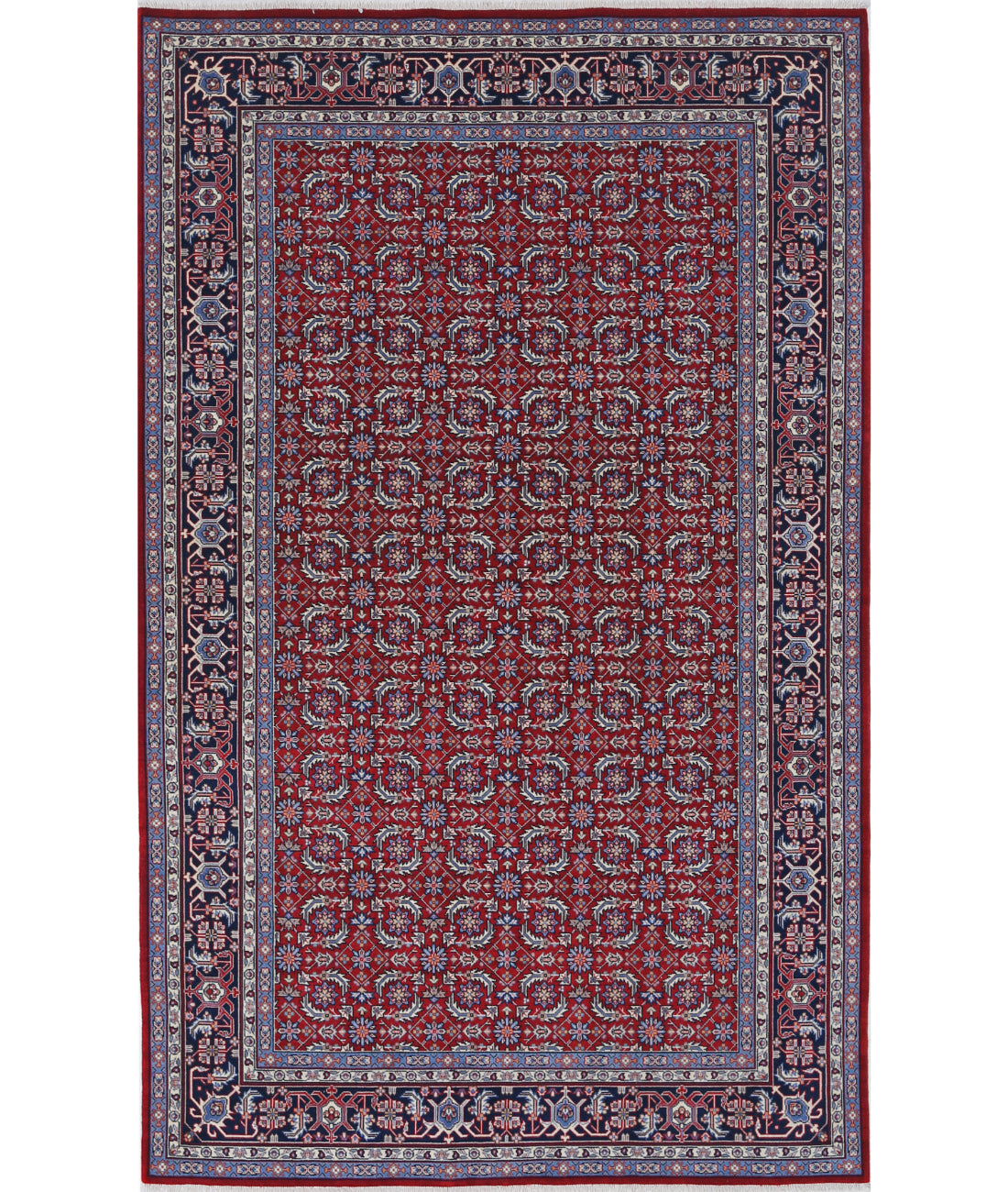 Hand Knotted Heritage Fine Persian Style Wool Rug - 4&#39;11&#39;&#39; x 7&#39;11&#39;&#39; 4&#39; 11&quot; X 7&#39; 11&quot; (150 X 241) / Red / Blue