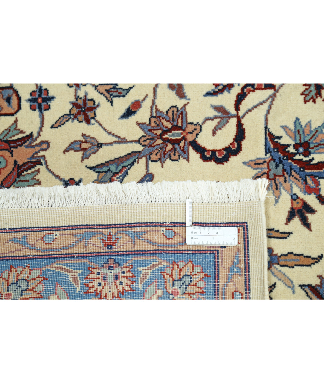 Hand Knotted Heritage Fine Persian Style Wool Rug - 8'1'' x 11'4'' 8' 1" X 11' 4" (246 X 345) / Ivory / Blue