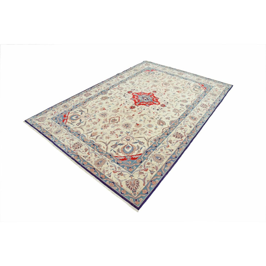 Hand Knotted Heritage Fine Oriental Wool Rug - 6'1'' x 9'0''
