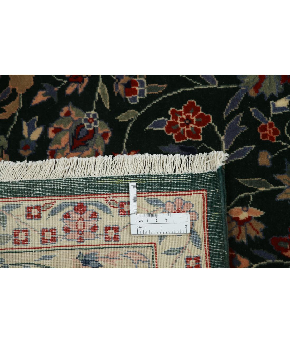 Hand Knotted Heritage Fine Persian Style Wool Rug - 6'2'' x 9'0'' 6' 2" X 9' 0" (188 X 274) / Green / Ivory