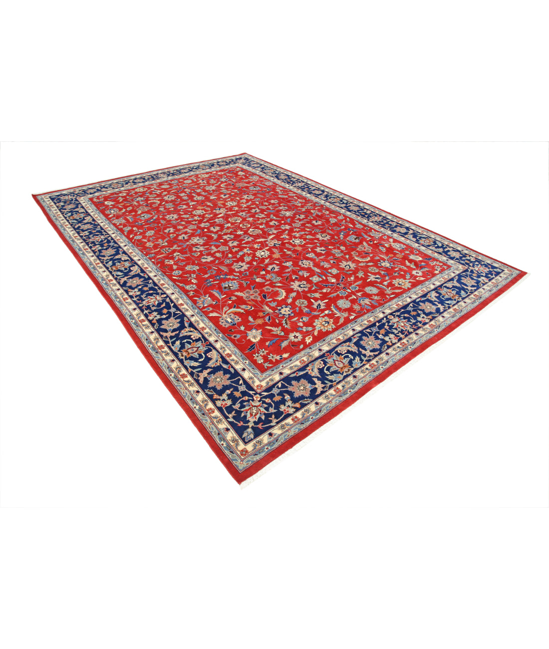Hand Knotted Heritage Fine Persian Style Wool Rug - 8'2'' x 11'4'' 8' 2" X 11' 4" (249 X 345) / Red / Blue