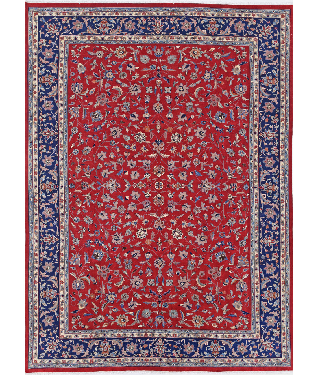 Hand Knotted Heritage Fine Persian Style Wool Rug - 8&#39;2&#39;&#39; x 11&#39;4&#39;&#39; 8&#39; 2&quot; X 11&#39; 4&quot; (249 X 345) / Red / Blue
