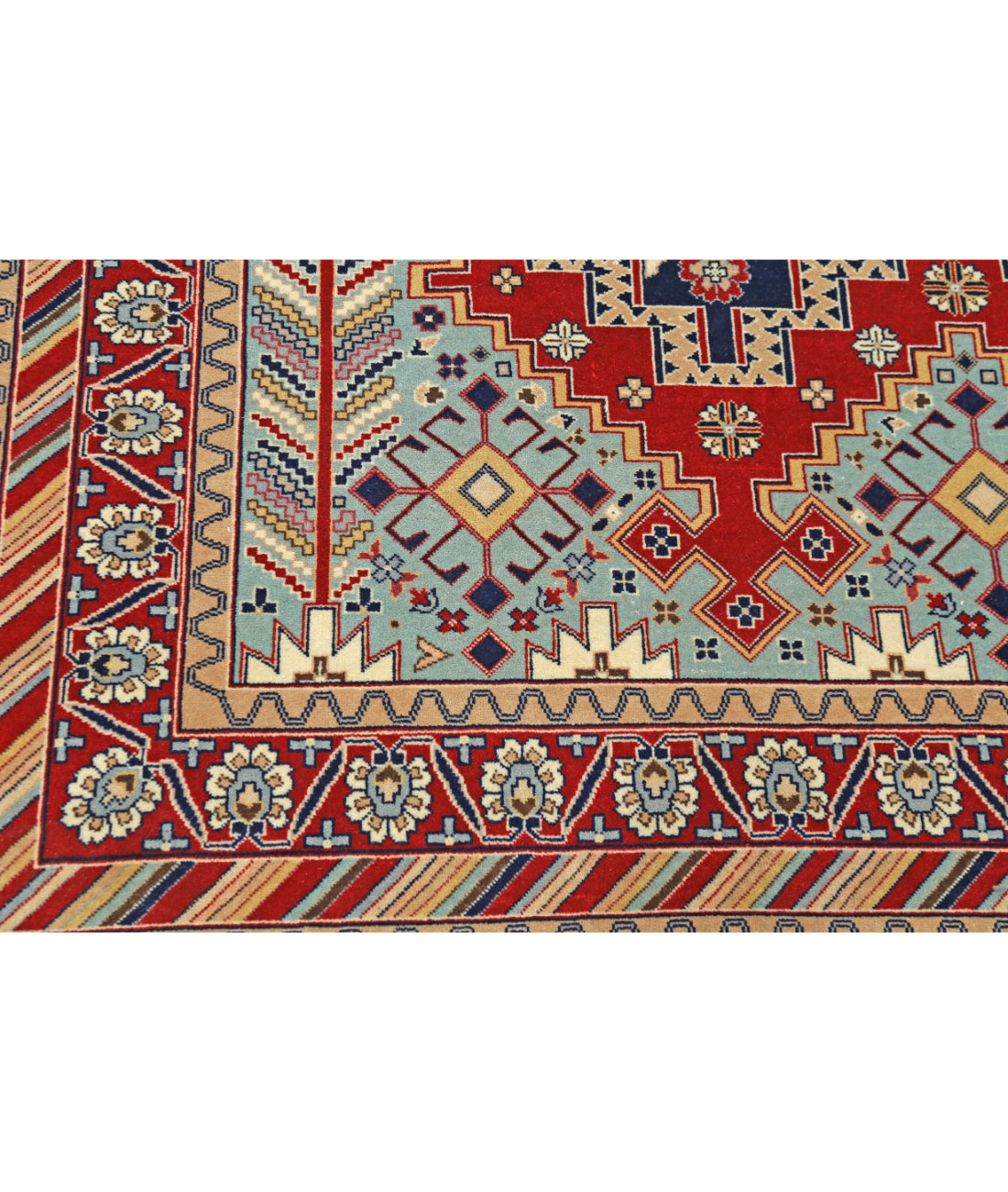 Hand Knotted Heritage Fine Persian Style Wool Rug - 7'11'' x 9'11'' 7' 11" X 9' 11" (241 X 302) / Red / Blue