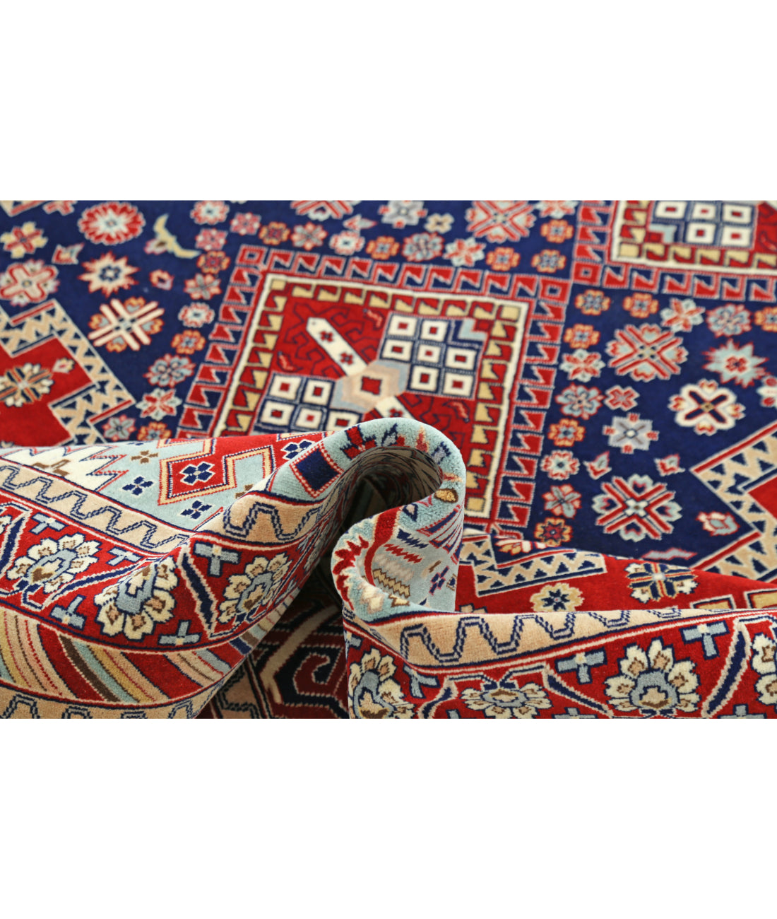 Hand Knotted Heritage Fine Persian Style Wool Rug - 7'11'' x 9'11'' 7' 11" X 9' 11" (241 X 302) / Red / Blue