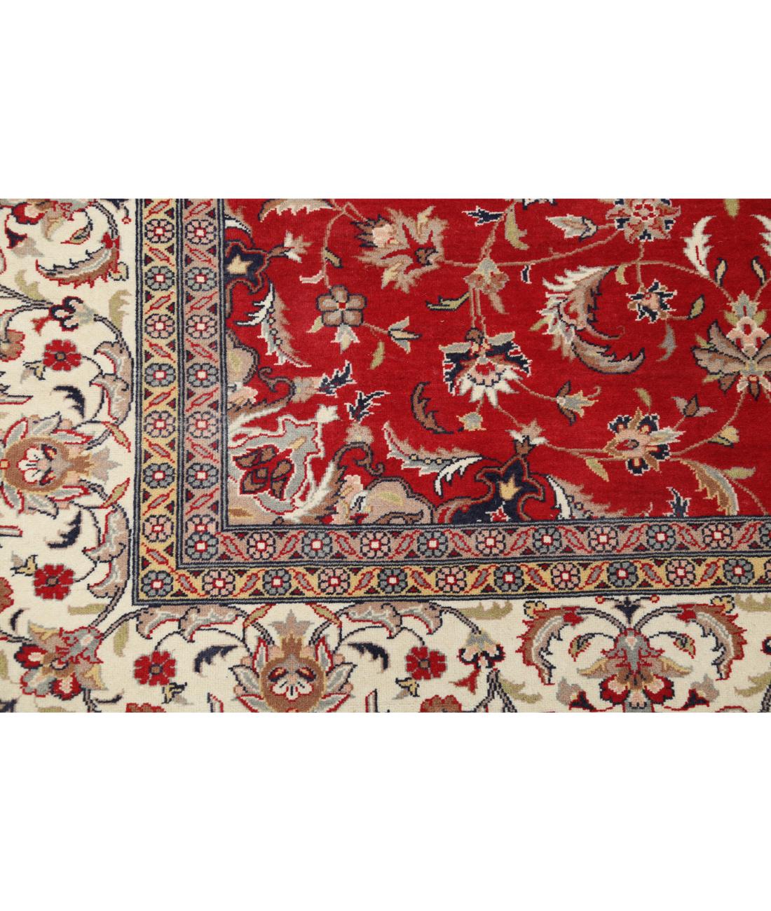 Hand Knotted Heritage Fine Persian Style Wool Rug - 6'0'' x 9'3'' 6' 0" X 9' 3" (183 X 282) / Red / Ivory