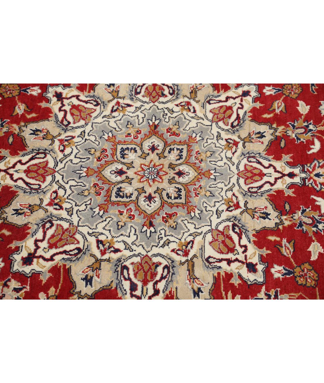 Hand Knotted Heritage Fine Persian Style Wool Rug - 6'0'' x 9'3'' 6' 0" X 9' 3" (183 X 282) / Red / Ivory